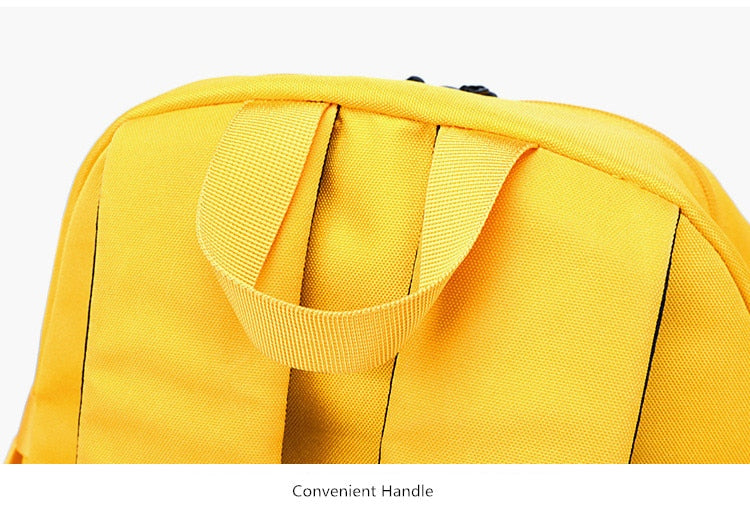 Sac à Dos Scolaire Fille Imperméable Oxford - Cartable Ado Grande Capacité Jaune