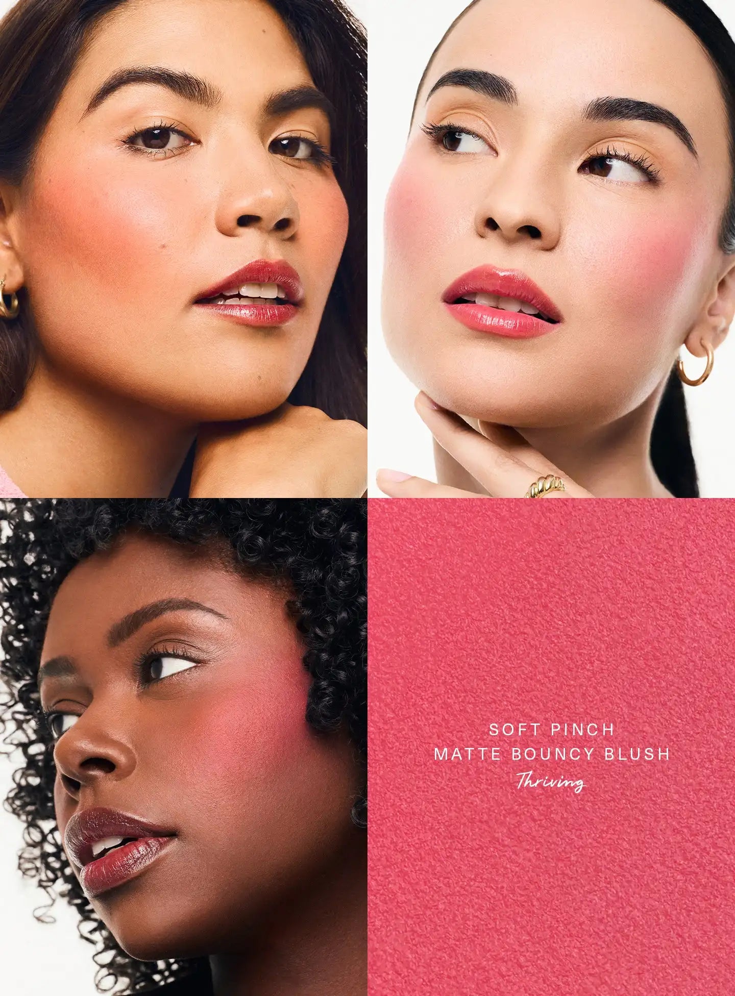 Blush Rare Beauty Soft Pinch Matte Worth - Crème Poudre Rebondi Coussiné Aérien Léger Flush Naturel