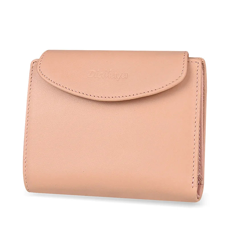 Portefeuille Femme Cuir Véritable - Porte-Monnaie Mini Clutch Porte-Cartes Bourgogne