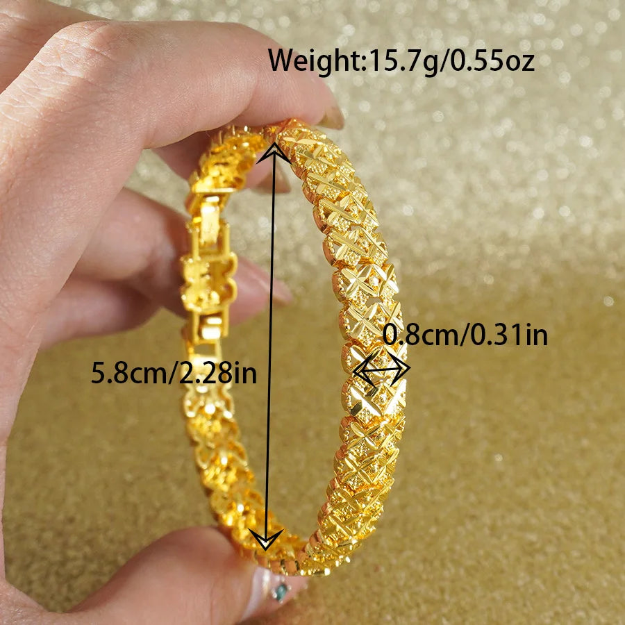 Bracelet Cuivre Plaqué Or 24K – Style Bohème Élégant, Quotidien & Cérémonie