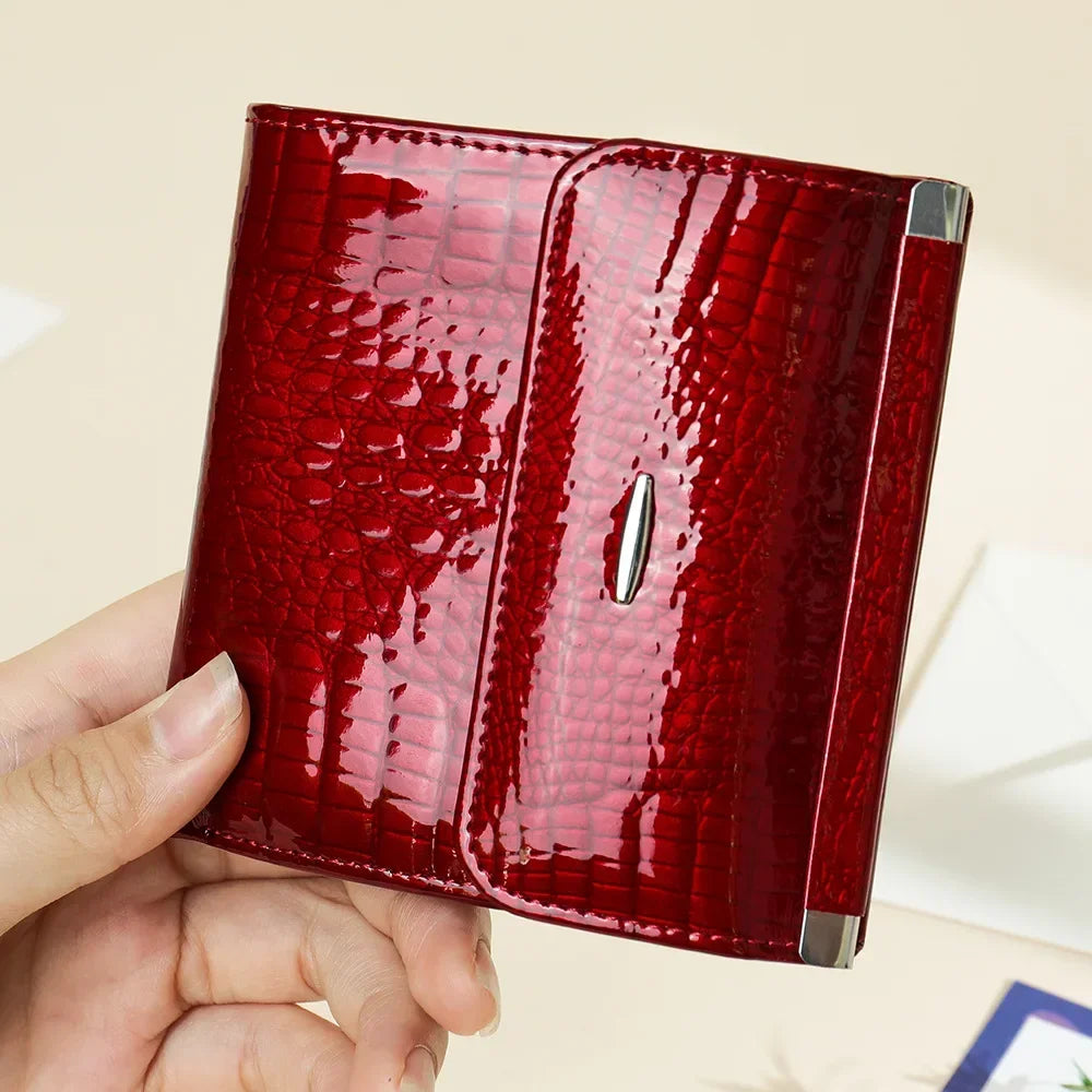 Portefeuille Femme Luxe Clip Cuir - Clutch Soirée Designer Porte-Cartes Crédit
