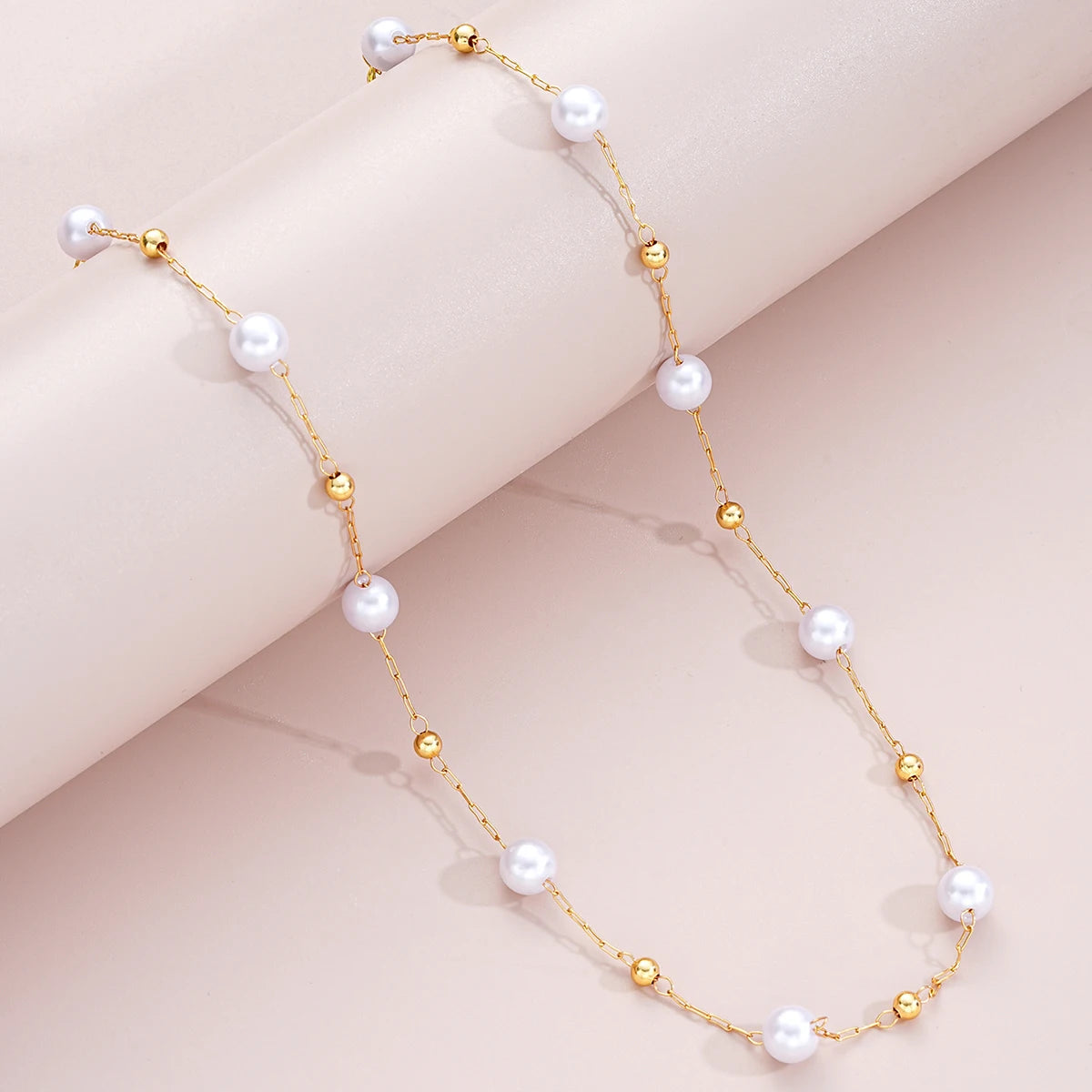 Ensemble Collier Bracelet Croix Perles Doré – Bijoux Bohème Classique