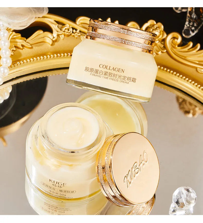 Crème Collagène 50g - Lifting Raffermissante Hydratante Anti-Rides Ridules Éclaircissante Visage Beauté