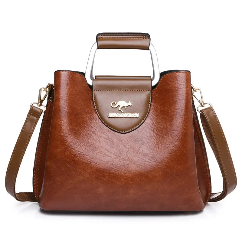 Sac à Main Femme Cuir Véritable Luxe Designer - Bandoulière Crossbody Élégant