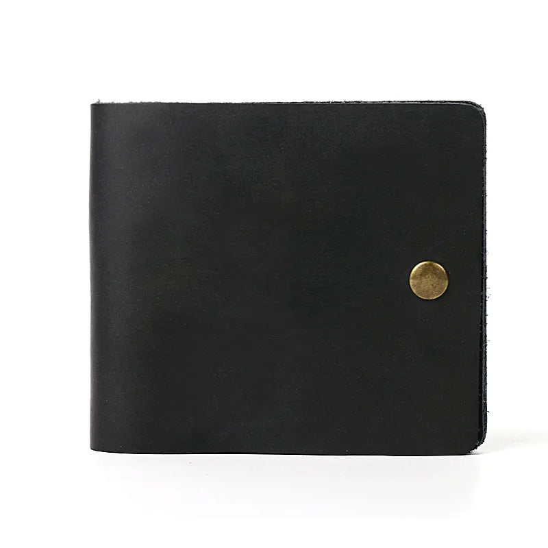 Portefeuille Cuir Minimaliste Bifold - Porte-Carte Rétro Homme Femme