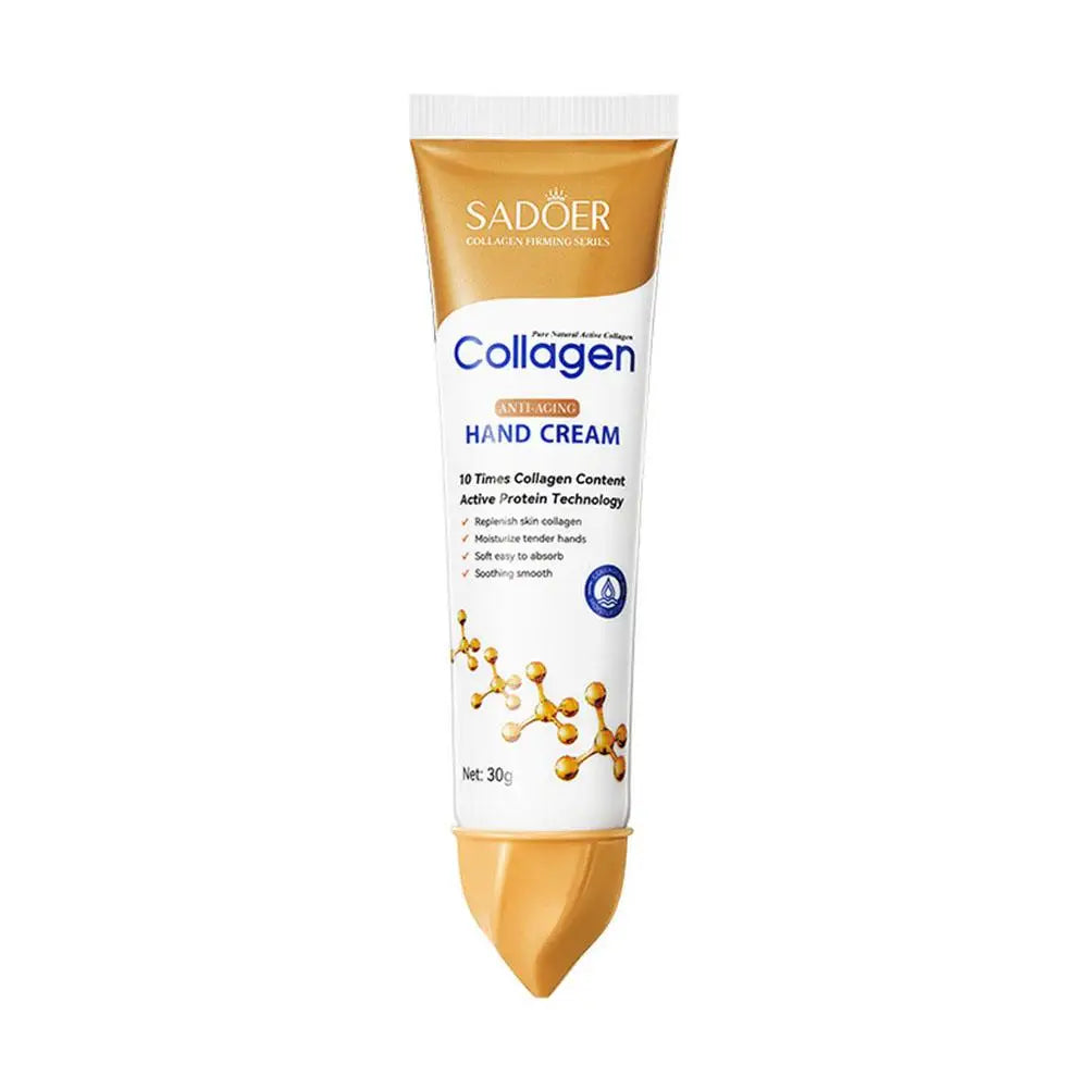 Crème Mains Collagène SADOER 5pcs - Hydratante Éclaircissante Rafraîchissante Nourrissante Soin Beauté