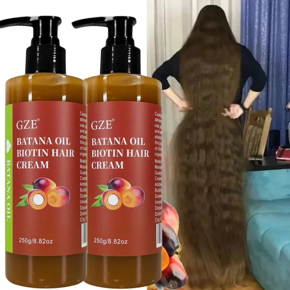 Duo Crème Capillaire Batana Oil & Biotine - Anti-Casse Réparation Intense