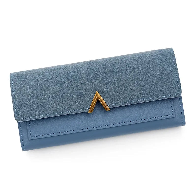 Portefeuille Femme Long Cuir PU Perles - Porte-Monnaie Carte Clutch Mini Fermoir Rouge