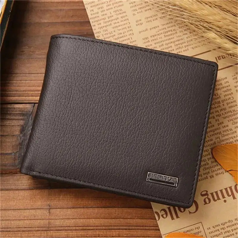Portefeuille Homme Cuir Véritable - Porte-Cartes Court Premium Noir