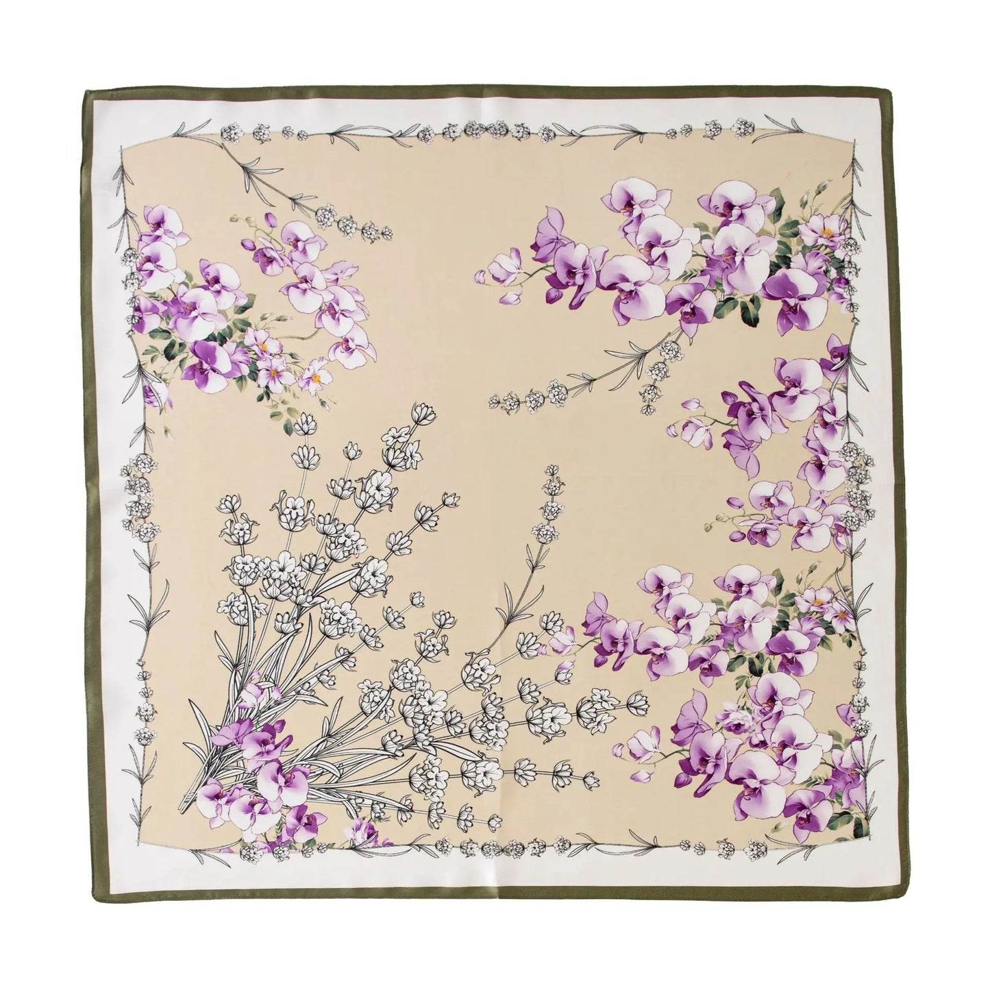 Foulard Carré Soie Mûrier 100% 70cm - Écharpe Premium Luxe Femme