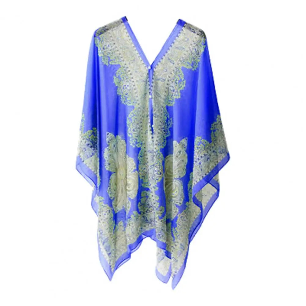 Foulard Châle Mousseline Été Protection Solaire Femme - Bandana Plage Voyage Léger Doux