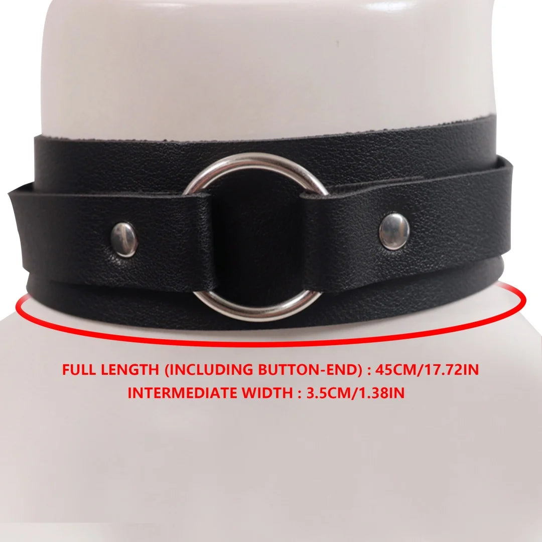 Bracelet de Bras en Cuir Noir pour Homme - Brassard Ajustable Élastique
