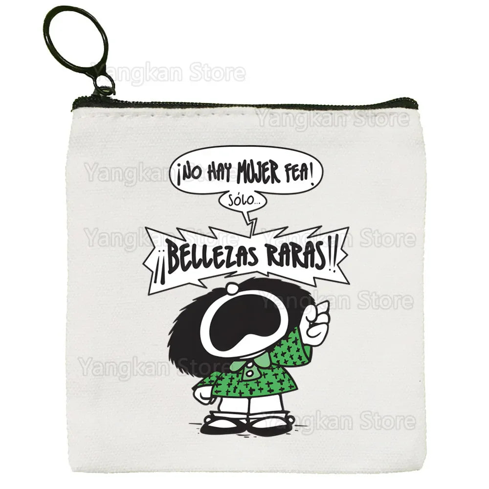 Portefeuille Vintage Mafalda Porte-Monnaie - Porte-Carte Multifonction Garçon Fille Unisexe Rétro