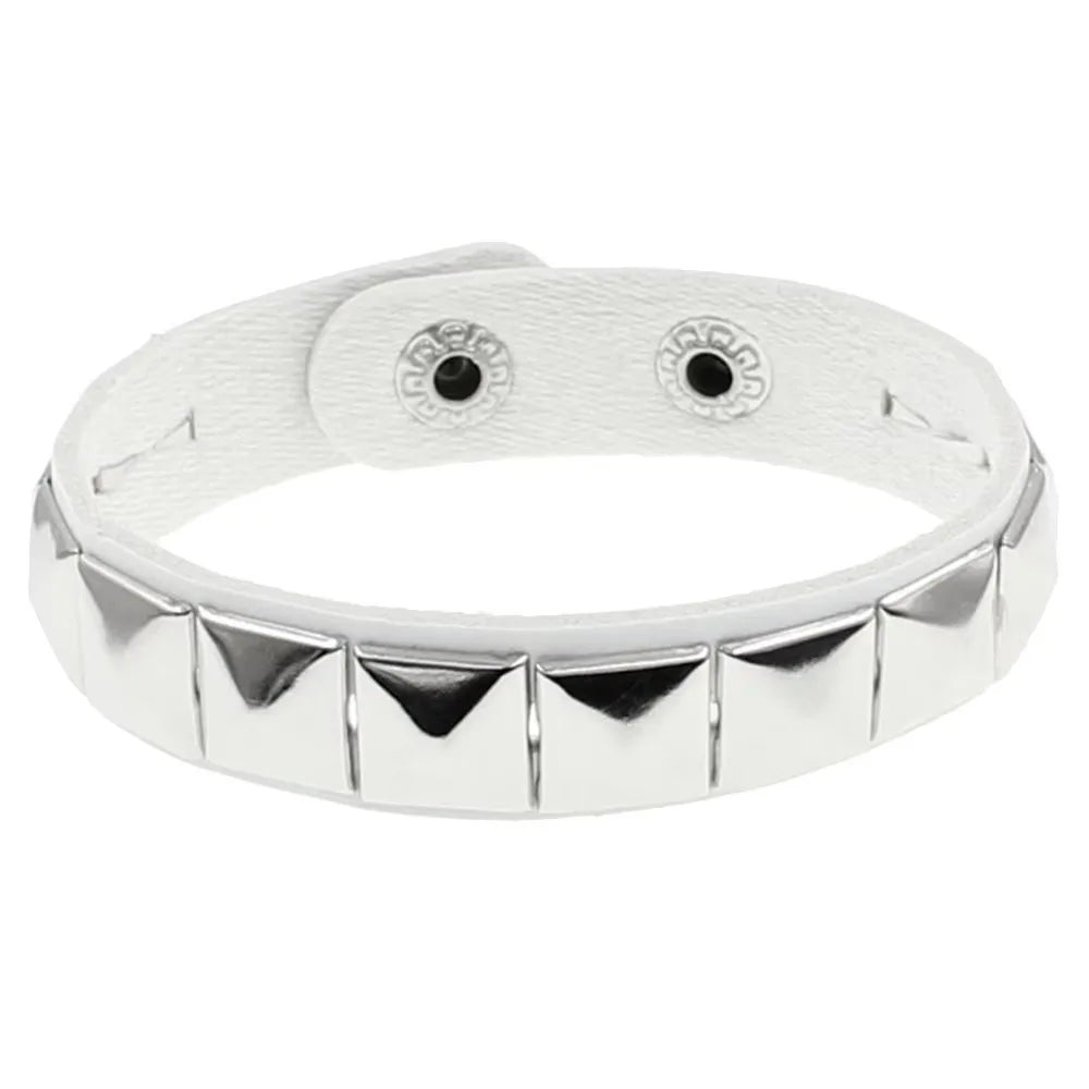 Bracelet Punk Clouté en Cuir — Manchette Gothique Unisexe