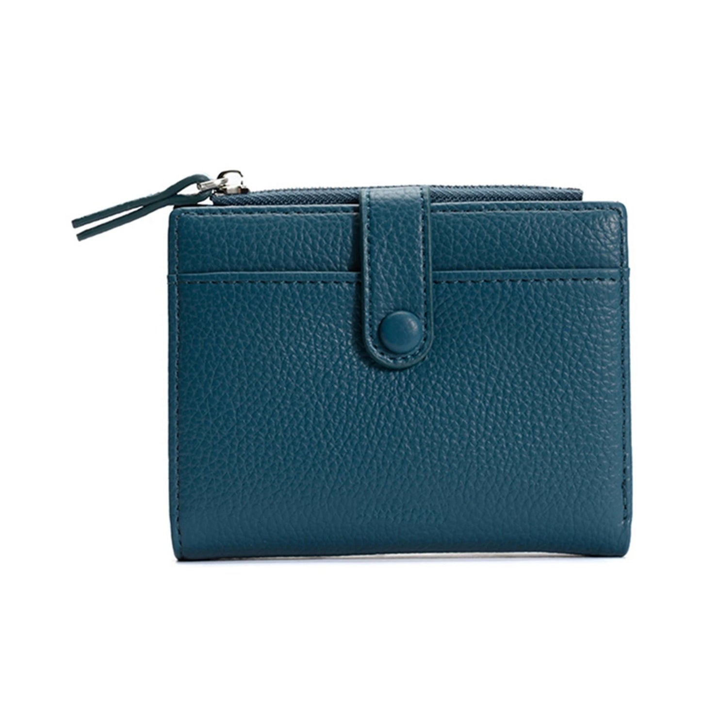 Portefeuille Femme Court Zippé Multifonction - Porte-Monnaie PU Luxe Fashion Sac à Main Compact