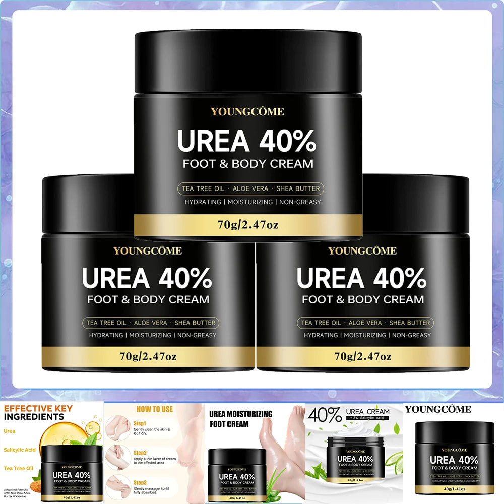 Crème Urée 40% Pieds 40g - Talons Fissurés Genoux Mains Hydratante Réparatrice Exfoliante Peau Sèche