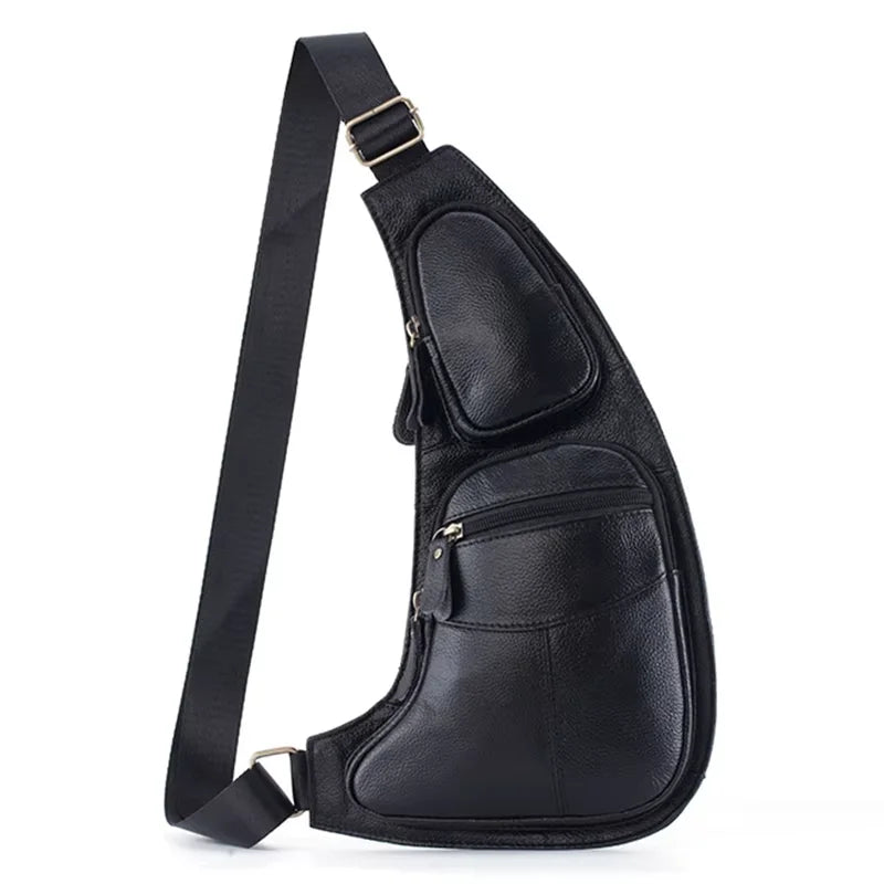 Sac Bandoulière en Cuir Véritable – Style Vintage Homme, Port Croisé & Épaule