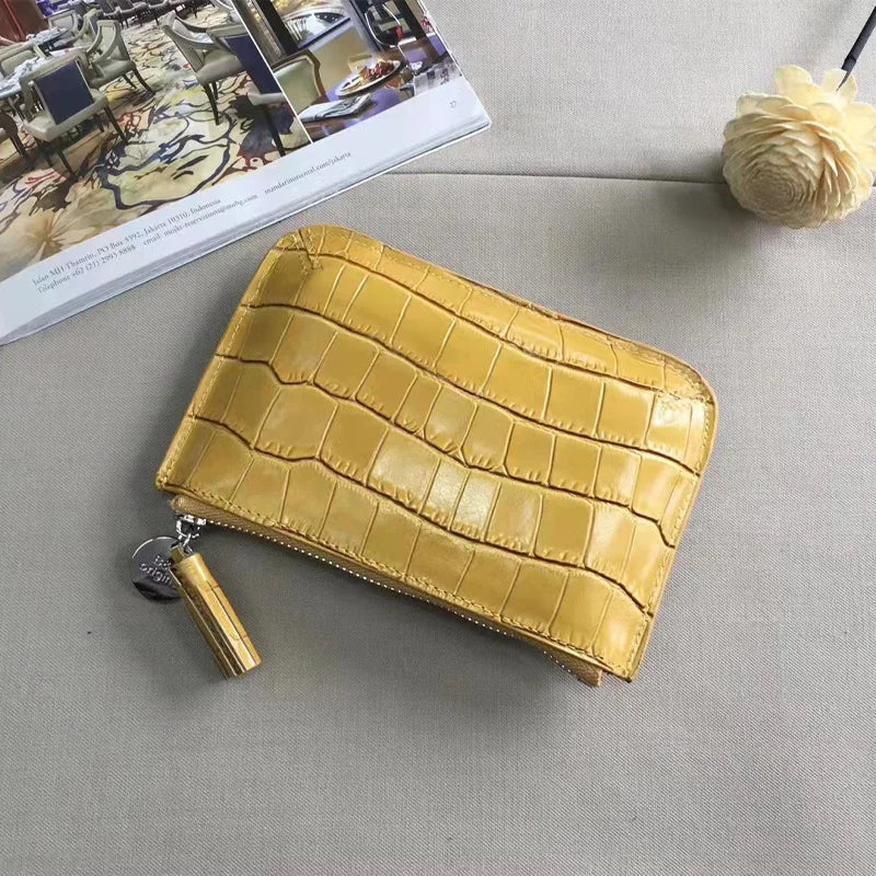 Porte-Monnaie Femme Cuir Véritable Zippé - Mini Portefeuille Homme Compact pour Pièces et Cartes Bancaires