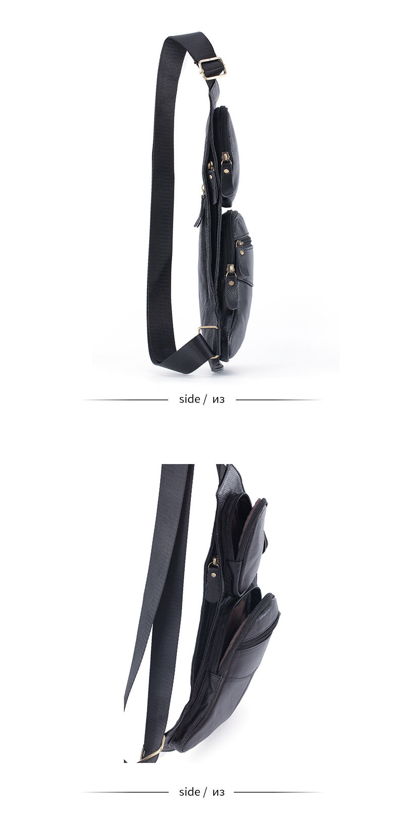 Sac Bandoulière en Cuir Véritable – Style Vintage Homme, Port Croisé & Épaule