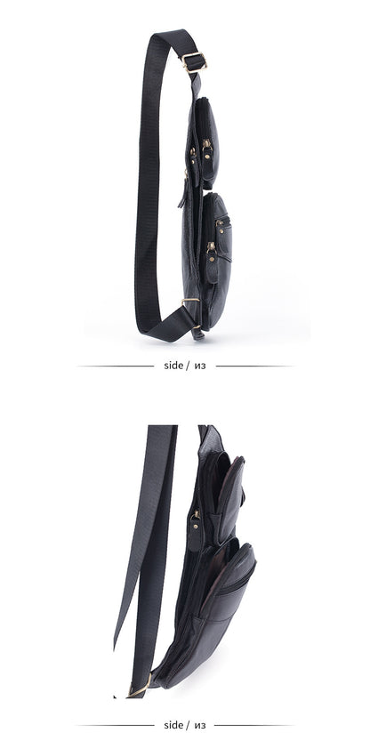 Sac Bandoulière en Cuir Véritable – Style Vintage Homme, Port Croisé & Épaule
