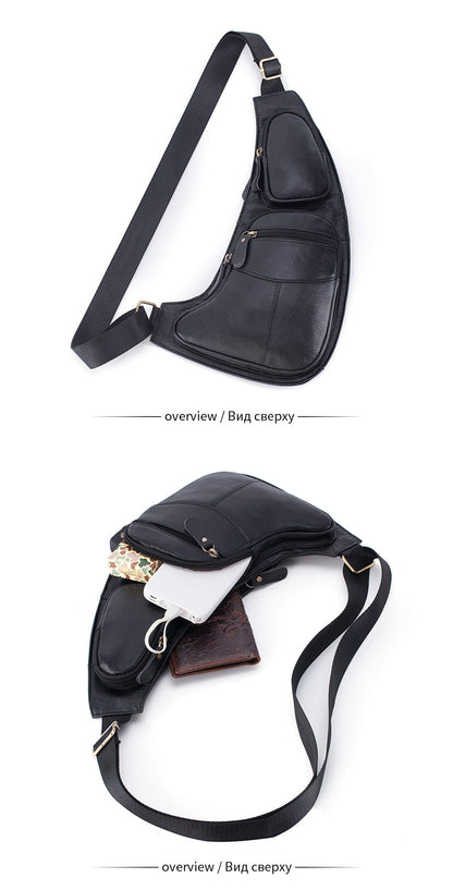 Sac Bandoulière en Cuir Véritable – Style Vintage Homme, Port Croisé & Épaule
