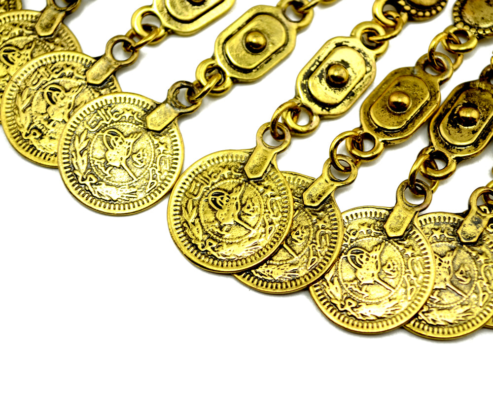 Parure Bijoux Afghan Bohème – Collier Choker Pièces Pompons Boucles