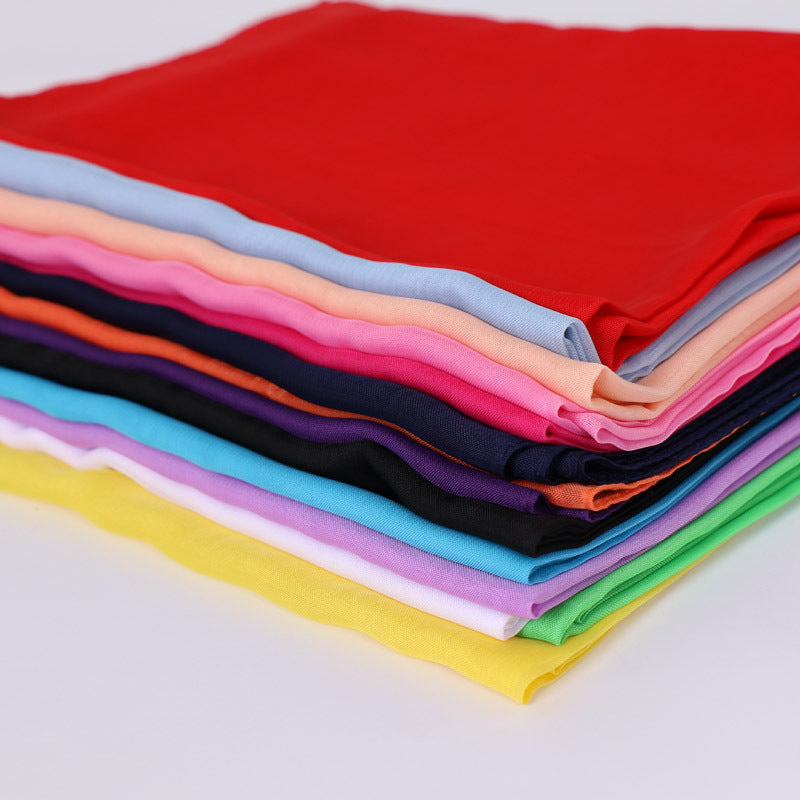 Foulard Soie Mousseline Luxe Femme - Écharpe Tête Plage Bandana Hijab Été