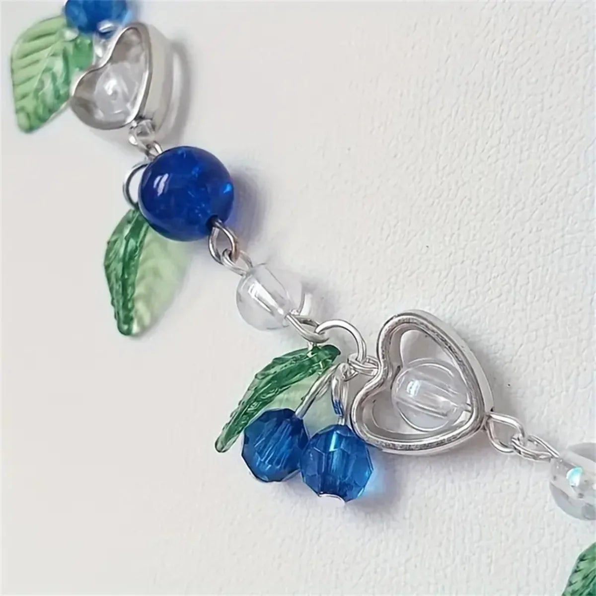 Parure Bijoux Myrtilles Bohème – Collier Clavicule Boucles Fruits Femme