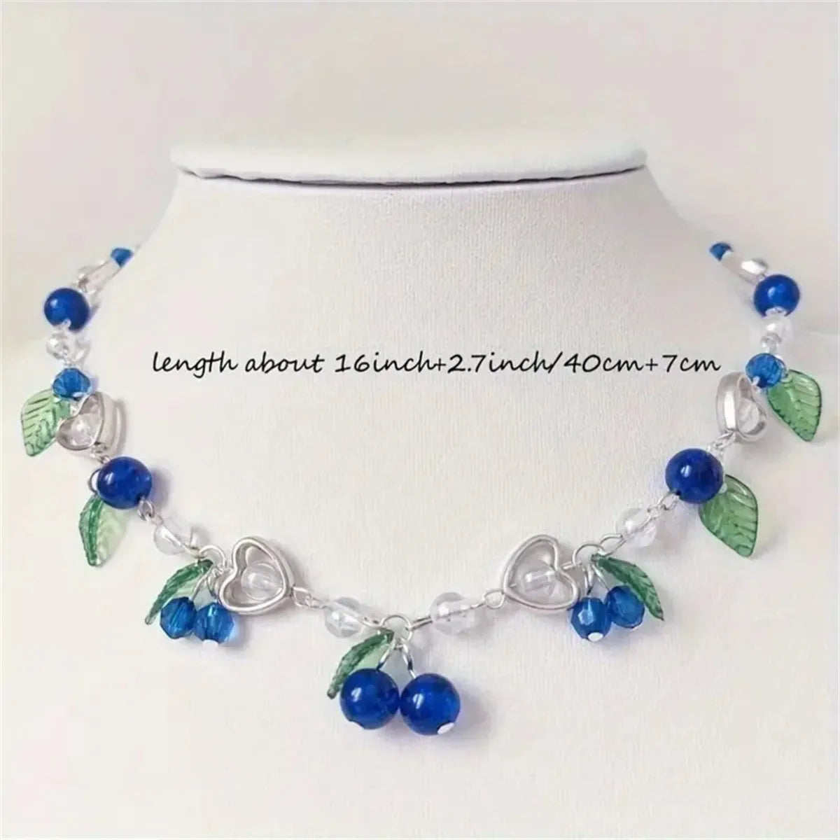 Parure Bijoux Myrtilles Bohème – Collier Clavicule Boucles Fruits Femme