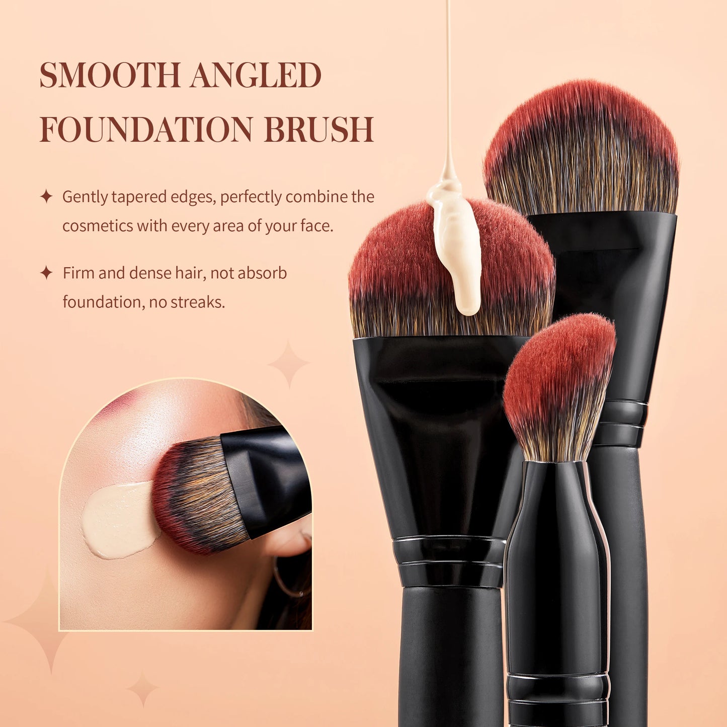 Set Pinceaux Maquillage Jessup 21pcs Premium - Bois Naturel Poils Synthétiques Professionnels