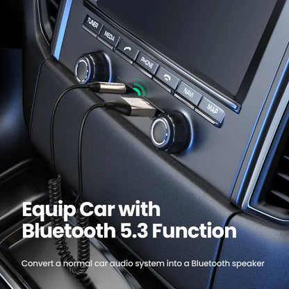 Récepteur Bluetooth UGREEN 5.3 pour Voiture - Adaptateur Audio AUX 3.5mm Kit Mains Libres