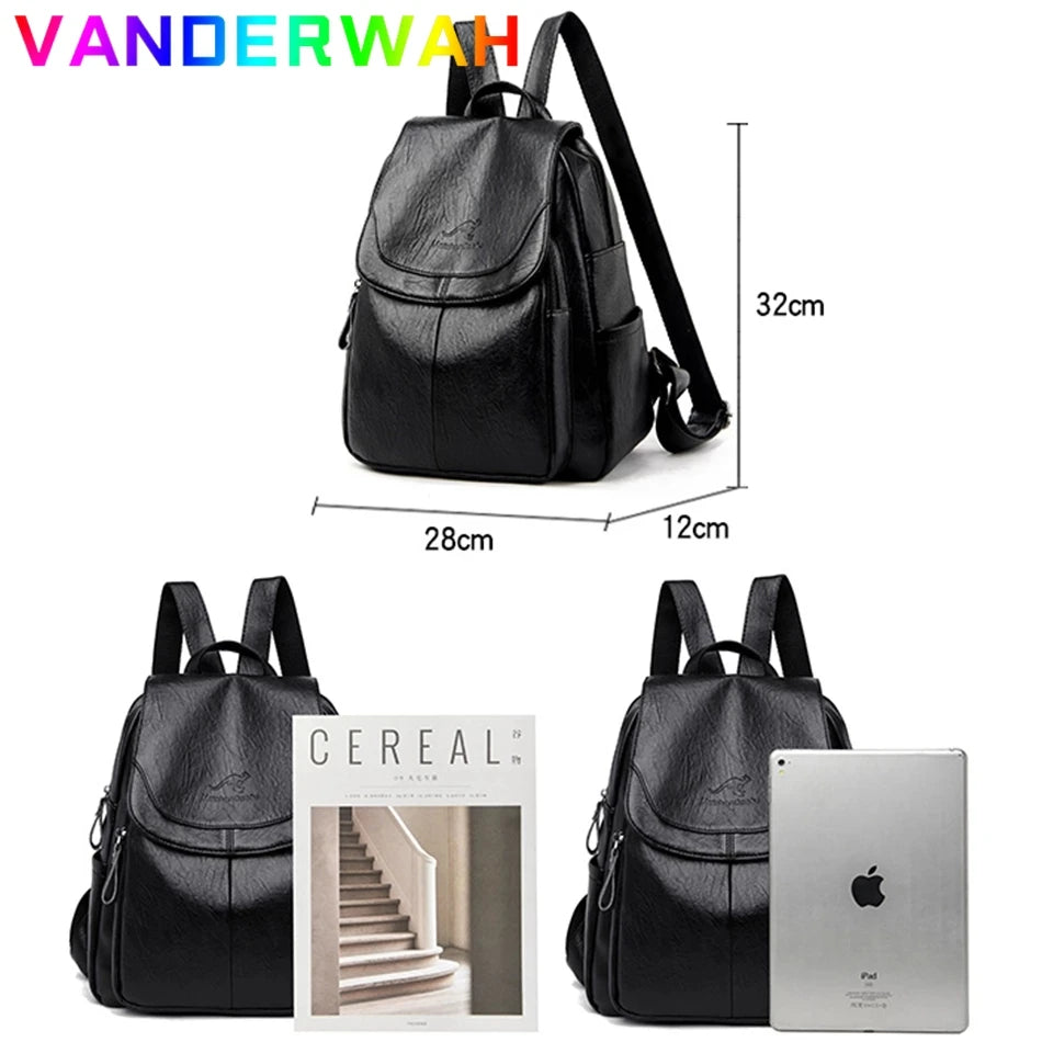 Sac à Dos Femme Cuir Véritable 2025 - Backpack Fashion École Université Voyage Qualité Premium