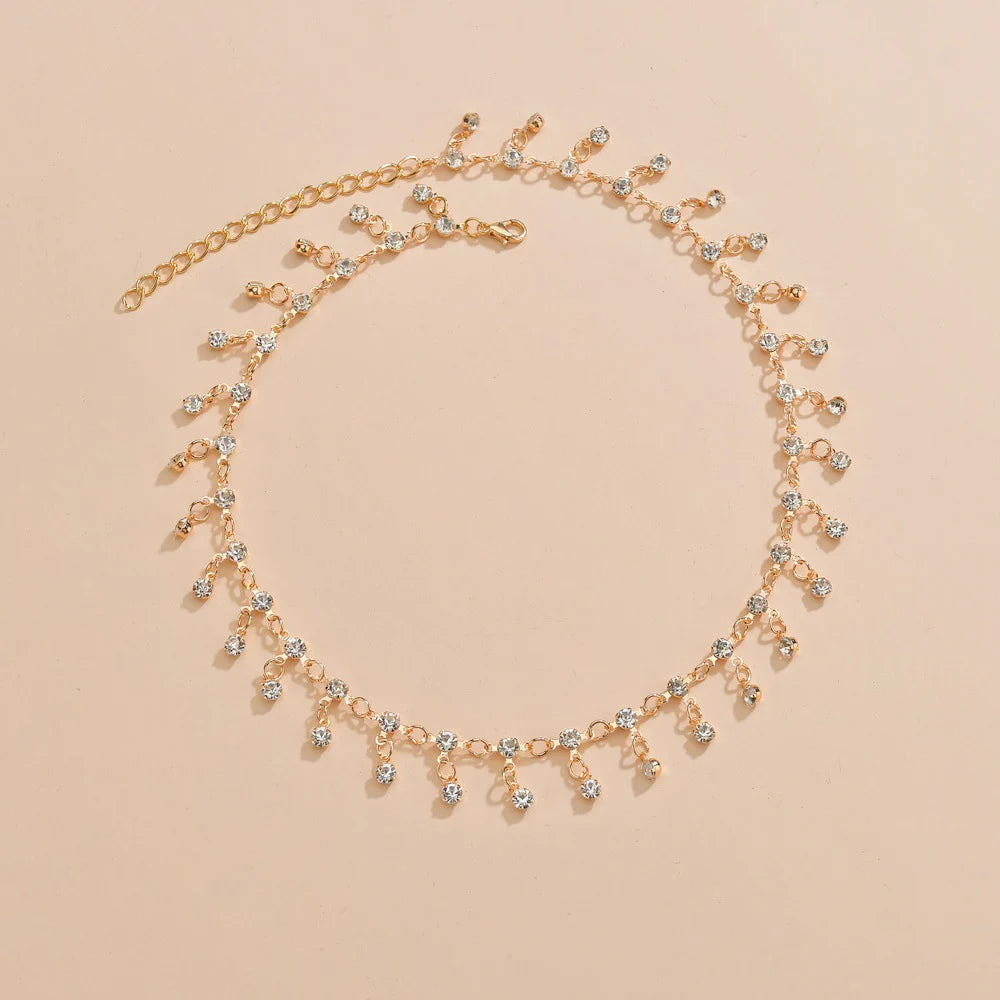 Collier Choker Cristal Goutte – Pendentif Strass Élégant