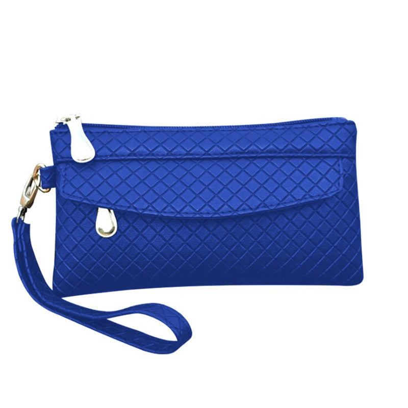 Portefeuille Femme Cuir PU Violet - Clutch avec Étui Téléphone et Porte-Cartes Intégré