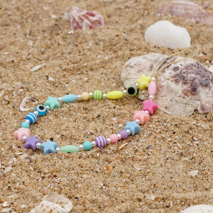 Cordon Téléphone Bohème Perles Colorées – Chaîne Lanyard Œil Tendance