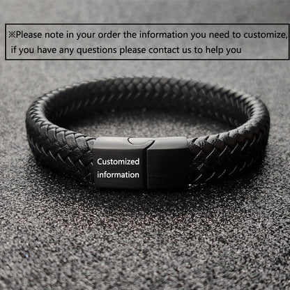 Bracelet en Cuir Tressé 16 Brins - Fermoir Magnétique Acier Inoxydable Unisexe