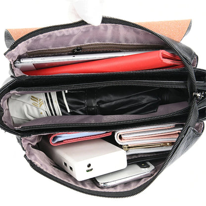 Sac à Main Luxe Cuir Mouton Femme - Crossbody Messenger Designer Premium