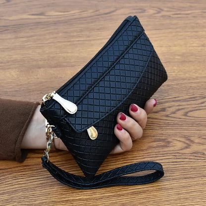 Portefeuille Femme Cuir PU Violet - Clutch avec Étui Téléphone et Porte-Cartes Intégré