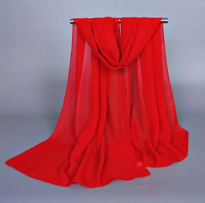Foulard Soie Mousseline Luxe Femme - Écharpe Tête Plage Bandana Hijab Été