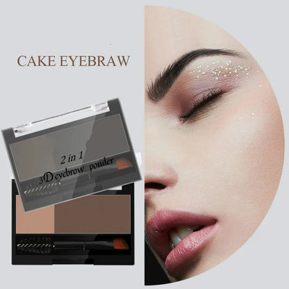 Tampon à Sourcils Ajustable Waterproof - Palette Poudre Longue Tenue pour Maquillage Sourcils