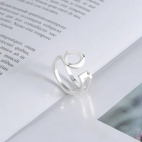 Bague Statement Double Croix X Argent – Alliance Classique Femme