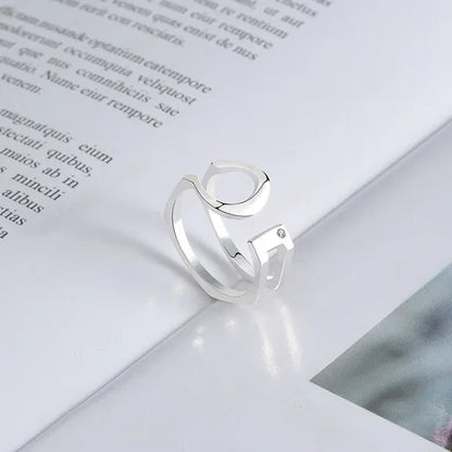Bague Statement Double Croix X Argent – Alliance Classique Femme