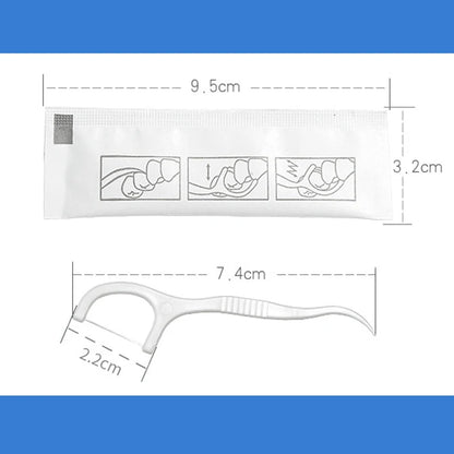 Fil Dentaire Portable 50pcs - Bâtonnets Cure-Dents Hygiène Bucco-Dentaire Emballage Individuel