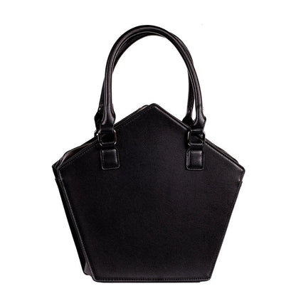 Sac à Main Gothique Pentagramme Punk - Étoile Noir Cuir PU Chaîne Femme