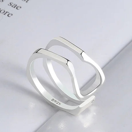 Bague Statement Double Croix X Argent – Alliance Classique Femme