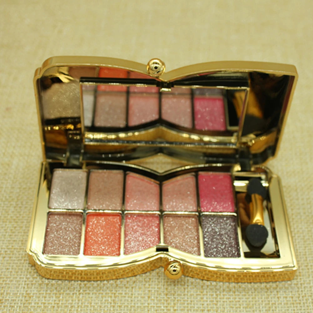 Palette Fards Paupières Nude 9/10 Couleurs K-Beauty - Maquillage Yeux Coréen Shimmer Smokey Mat Longue Tenue
