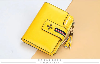 Portefeuille Femme Court Cuir Cire Huile Zippé Hasp - Porte-Carte Crédit Compact Fashion Rose