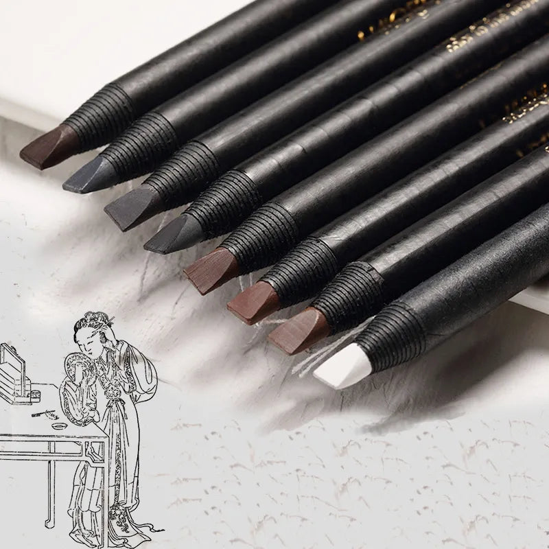 Set 12 Crayons Sourcils Waterproof Longue Tenue HaoZhuang - Eyebrow Pencil Tattoo Naturel Maquillage Professionnel