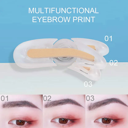 Tampon à Sourcils Ajustable Waterproof - Palette Poudre Longue Tenue pour Maquillage Sourcils