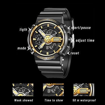 Montre Sport Enfant LIGE Étanche 50M - Montre Digitale Garçon Fille avec Chronomètre